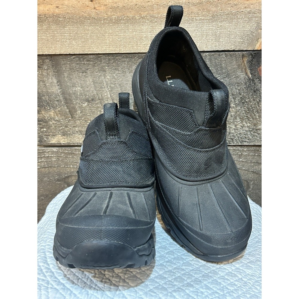 LL Bean Storm Chaser Tek 2.5 Duck Boots Mens 9 M Black Slip On Outdoor Winter - Picture 4 of 9